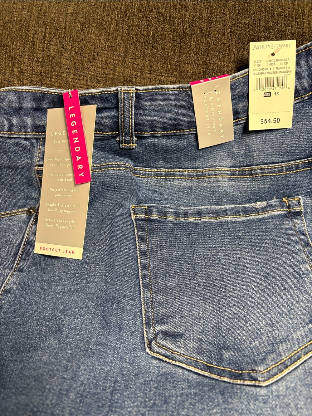 Ashley Stewart Blue Bootcut Jeans with Tags